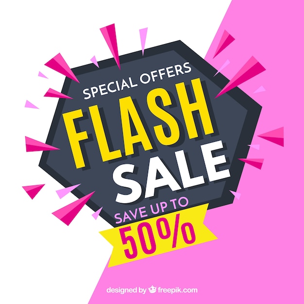 Free vector flash sale background in flat style