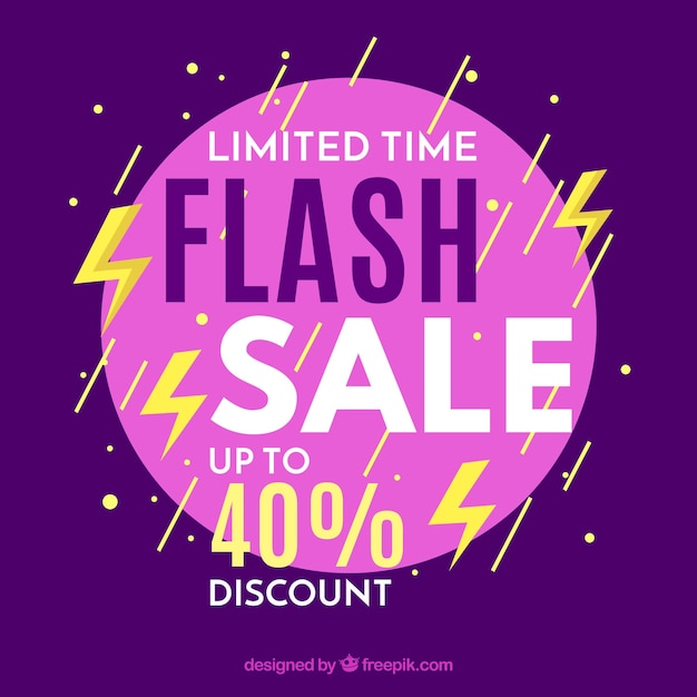 Free vector flash sale background in flat style