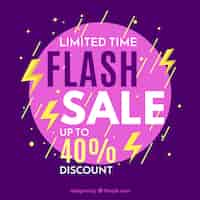 Free vector flash sale background in flat style