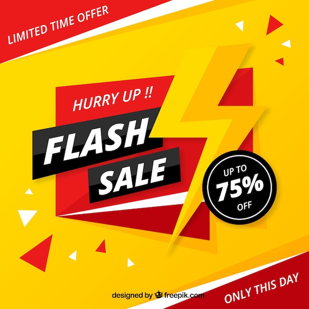 Flash sale background in flat style Free Vector