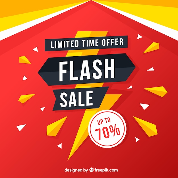 Free vector flash sale background in flat style