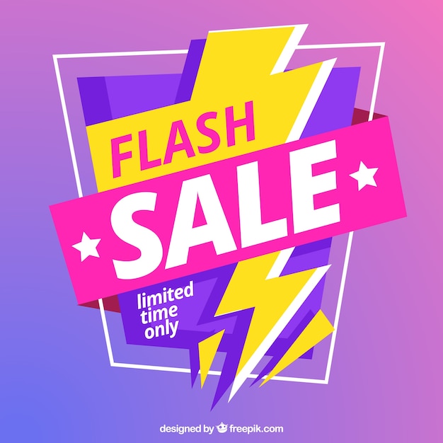 Free vector flash sale background in flat style