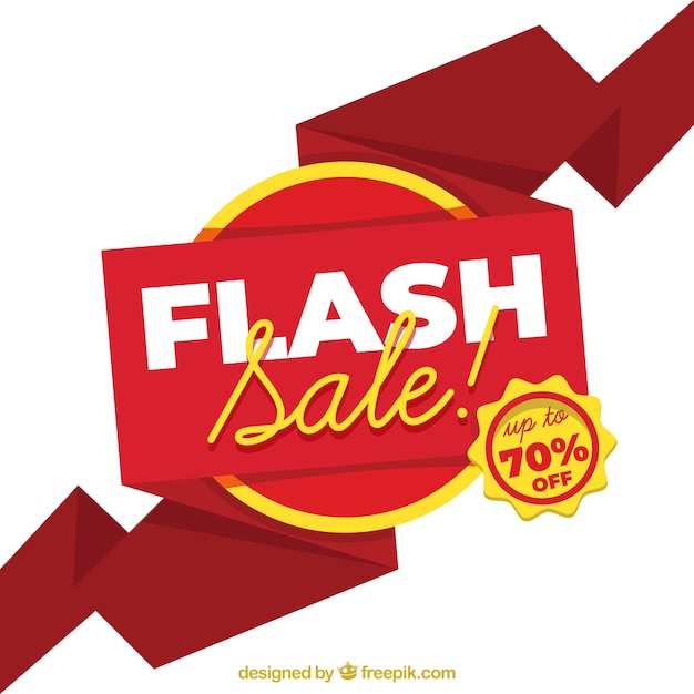 Flash sale background in flat style