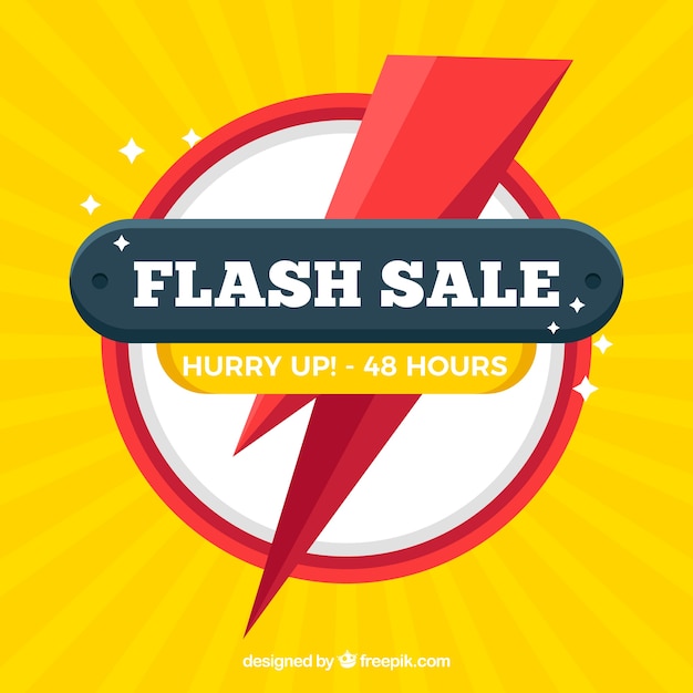 Free vector flash sale background in flat style