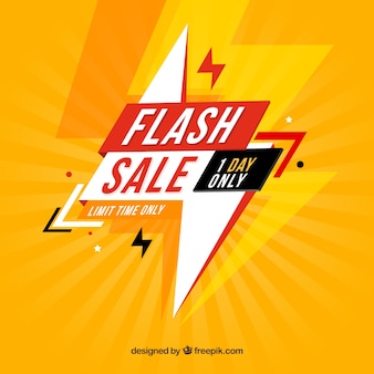 Flash sale background in flat style