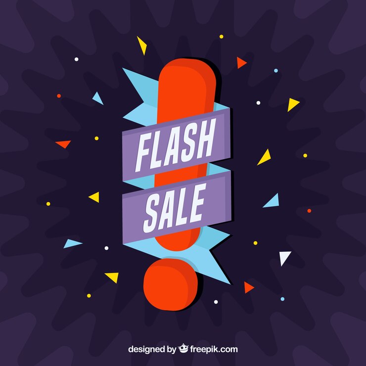 Free Vector flash sale background in flat style
