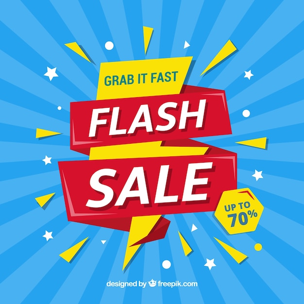 Free vector flash sale background in flat style