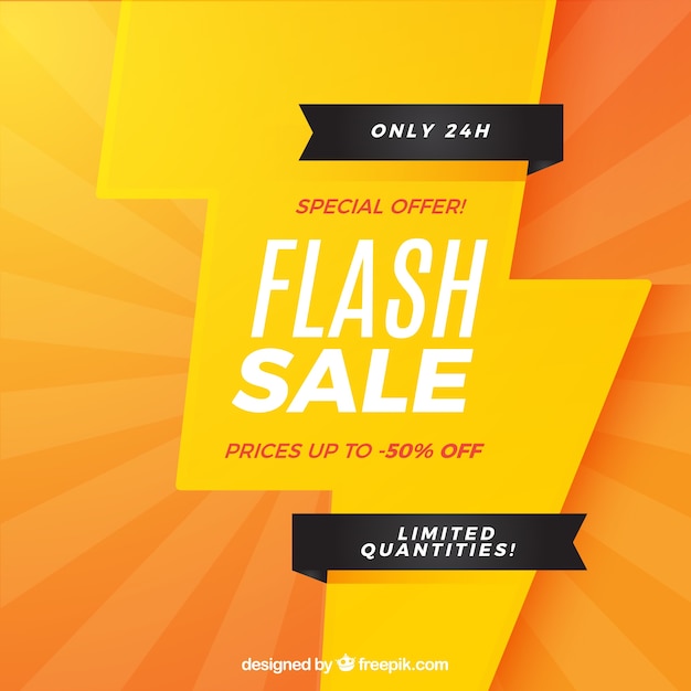 Free vector flash sale background in gradient style