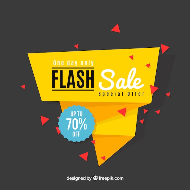 Бесплатное векторное изображение Фон для продажи flash в плоском стиле