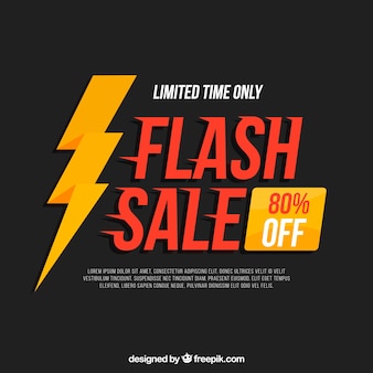 Фон для продажи flash в плоском стиле