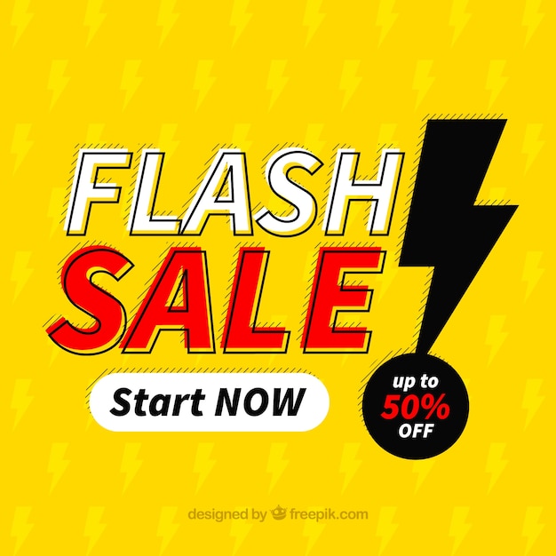 Flash sale background with flat style