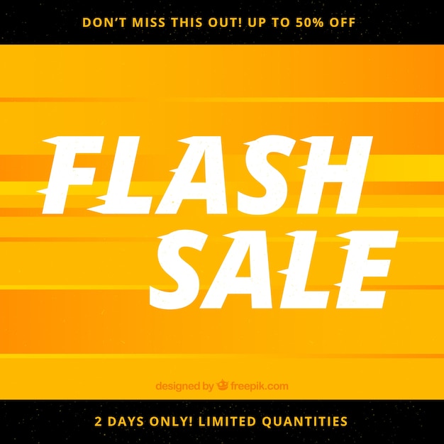 Flash sale background with flat style