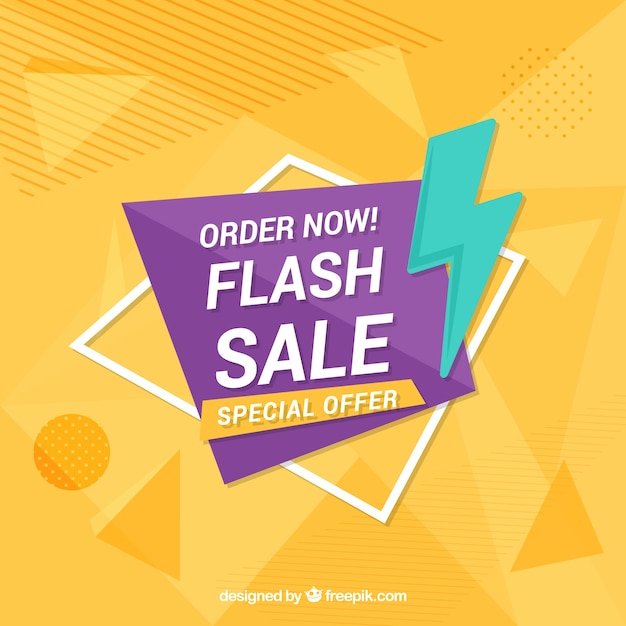 Flash sale background with gradient colors