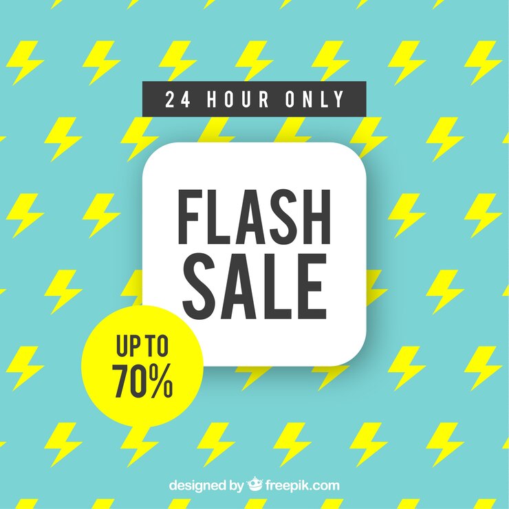 Free Vector flash sale background with pattern in flat style