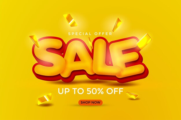 Flash sale banner template design