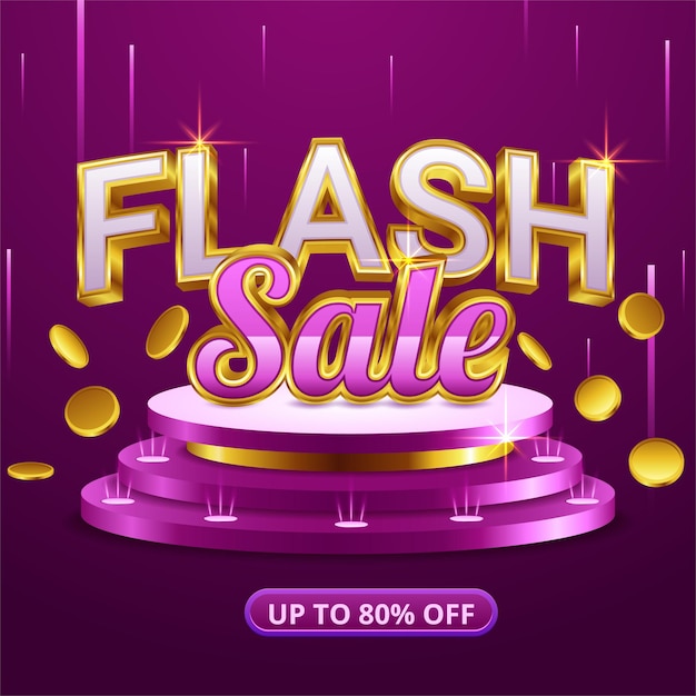 Flash sale banner template design