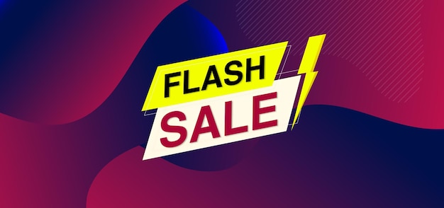 Flash Sale Blue Purple Abstract Background Professional Multipurpose Design Banner