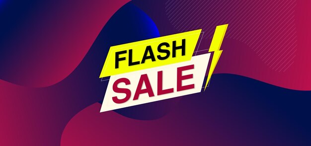 Flash Sale Blue Purple Abstract Background Professional Multipurpose Design Banner