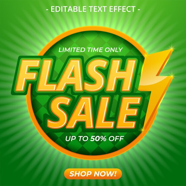 Flash sale bright banner design template