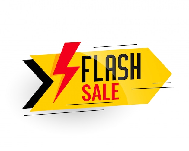 Flash sale and discount banner