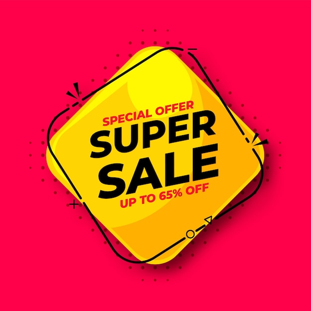 Free vector flash sale discount special offer banner promotion