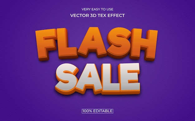 Flash sale editable vector text effect