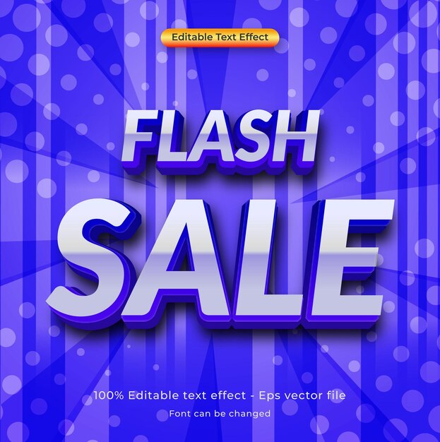 Flash sale editable vector text effect