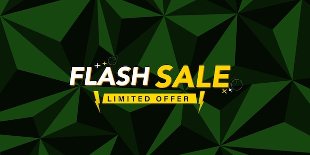 Free vector flash sale green abstract background professional multipurpose design banner