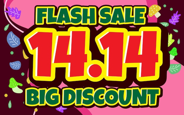 Flash sale Number banner text effect