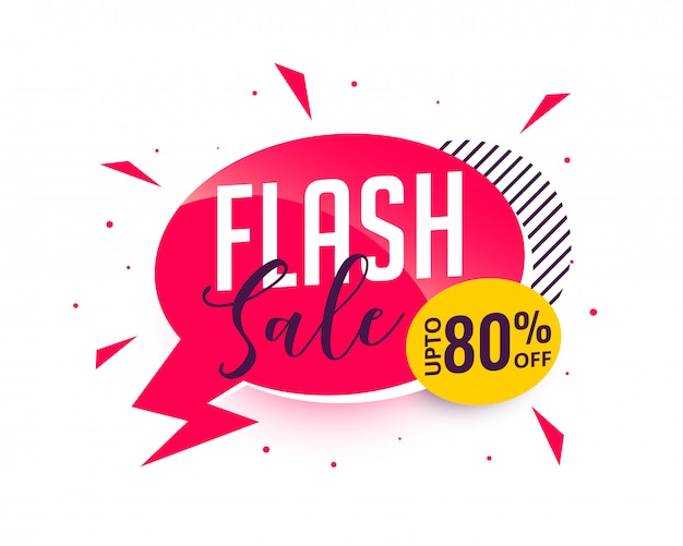 Free vector flash sale promotional banner