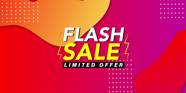 Flash Sale Red Purple Beige Abstract Background Professional Multipurpose Design Banner