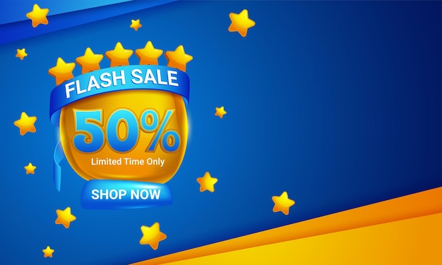 Flash sale special offer banner template