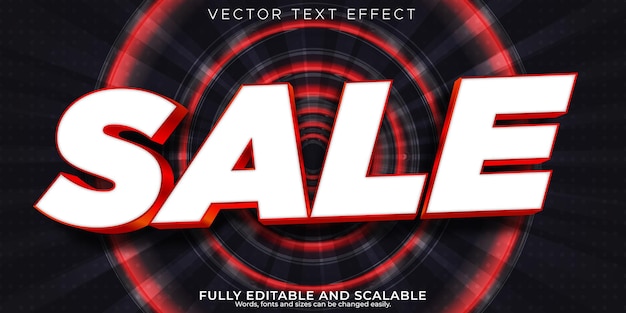 Flash sale text effect, editable discount and offer text style