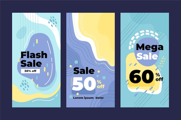 Flash sale vertical banners set