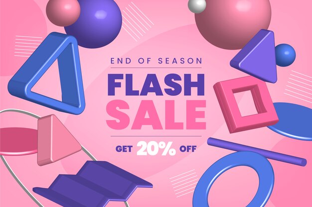 Flash sale with discount background