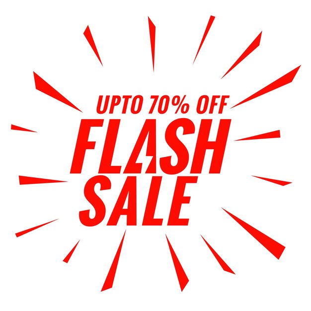 Flash sale with heavy discount flat banner design