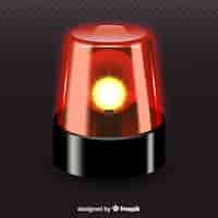 Free vector flashing red siren