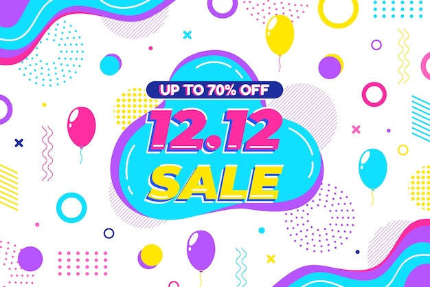 Free Vector flat 12.12 sale background