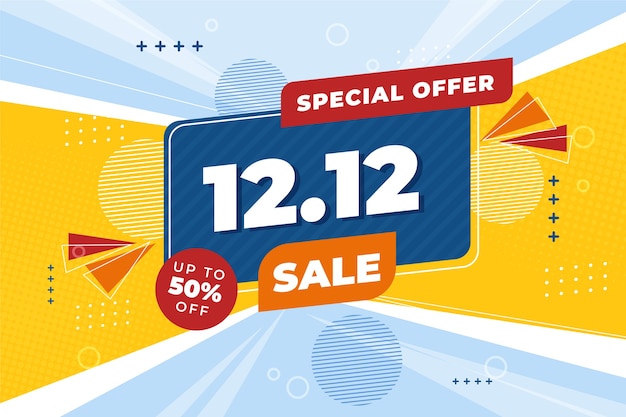 Flat 12.12 sale background