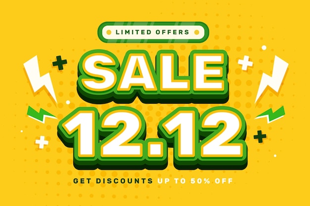 Flat 12.12 sale background