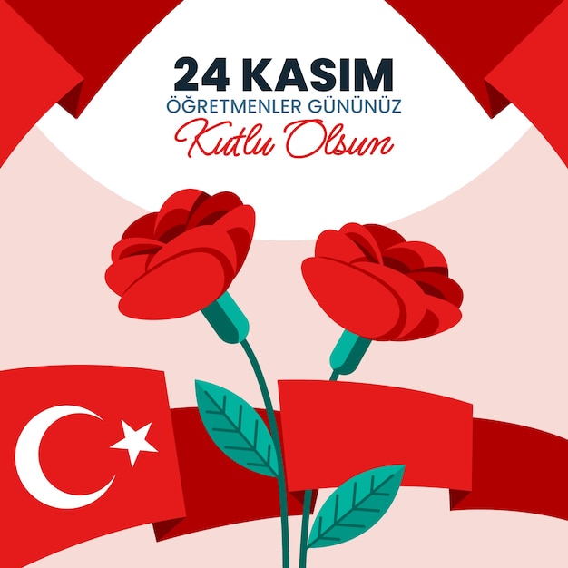 Free vector flat 24 kasim illustration