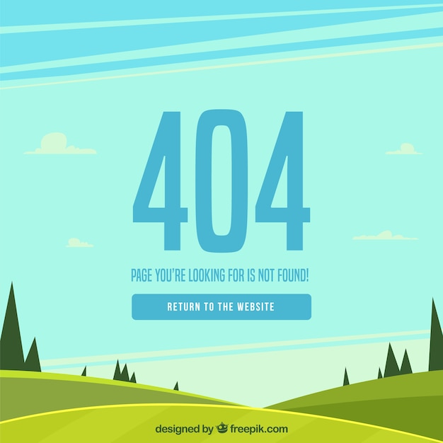 Free vector flat 404 error template