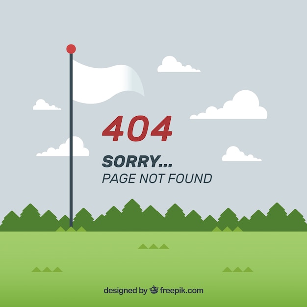 Flat 404 error template