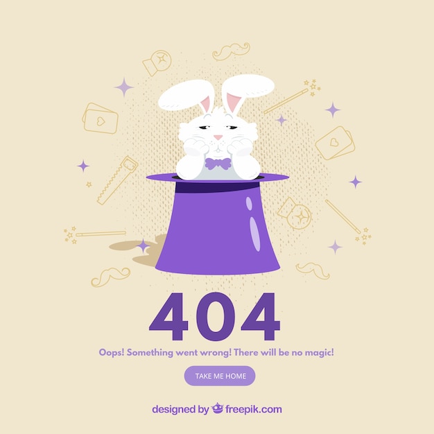 Free vector flat 404 error template