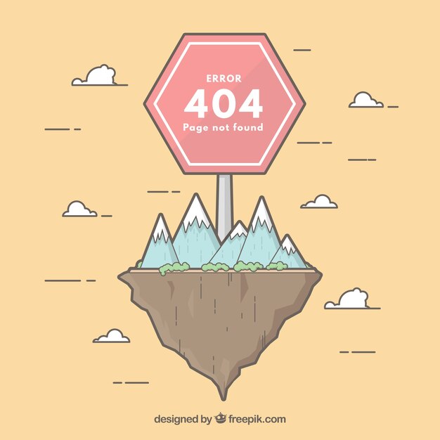 Flat 404 error template