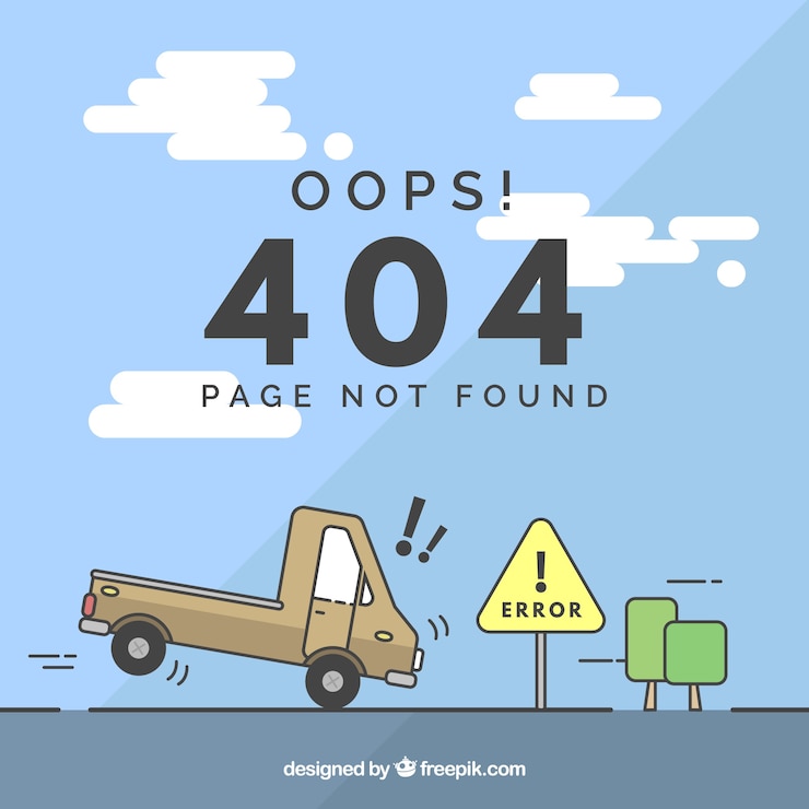 Free Vector flat 404 error template