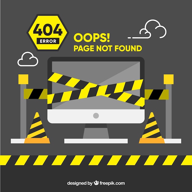 Flat 404 error template