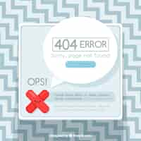 Free vector flat 404 error template