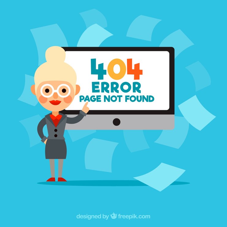 Free Vector flat 404 error template