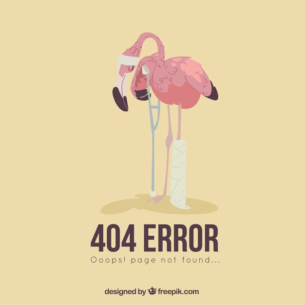 Flat 404 error template